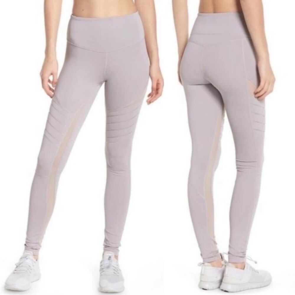 Zella Moto High Waist Leggings Grey Bird XL NWT